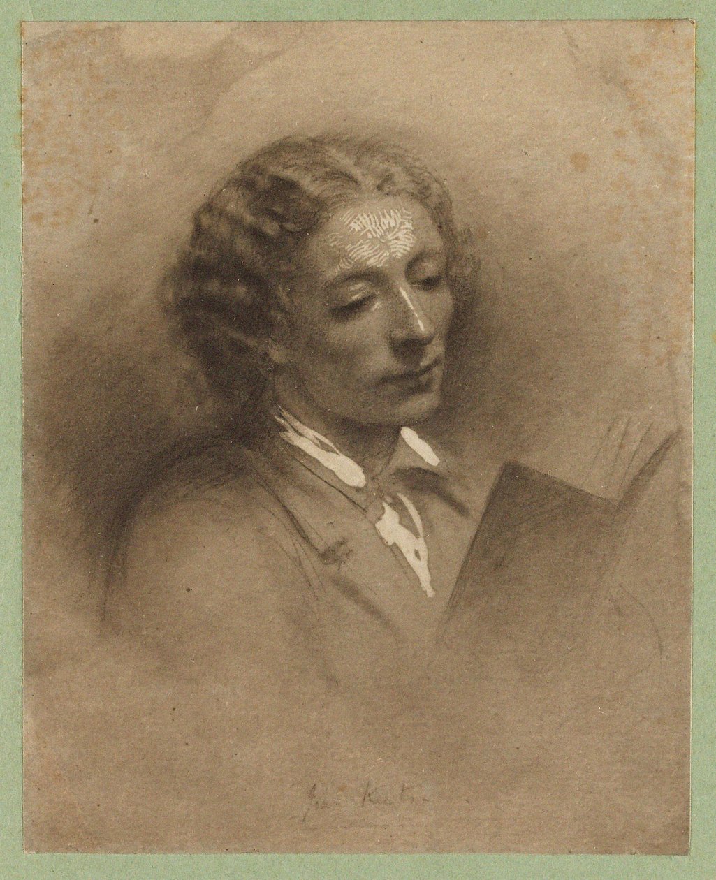 Porträtt av poeten John Keats 1795-1821. av Ann Mary Newton