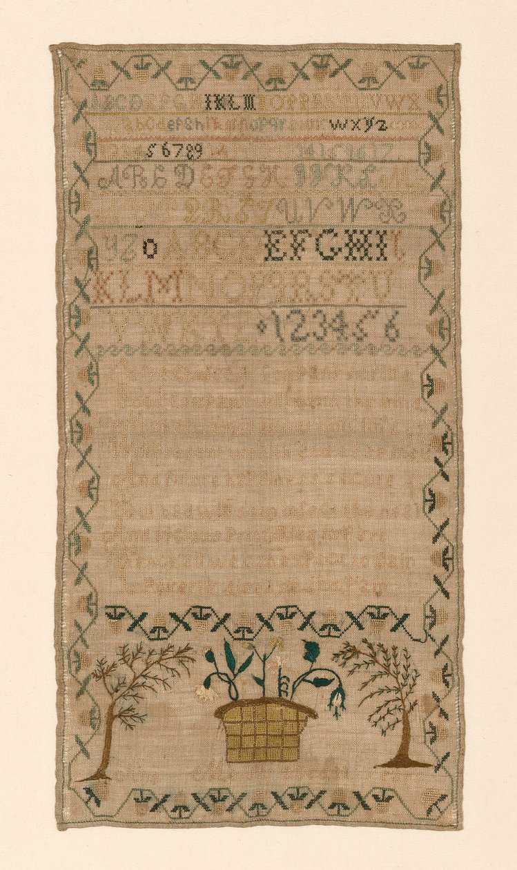 Sampler, USA, 1800-talet. av Ann Morris