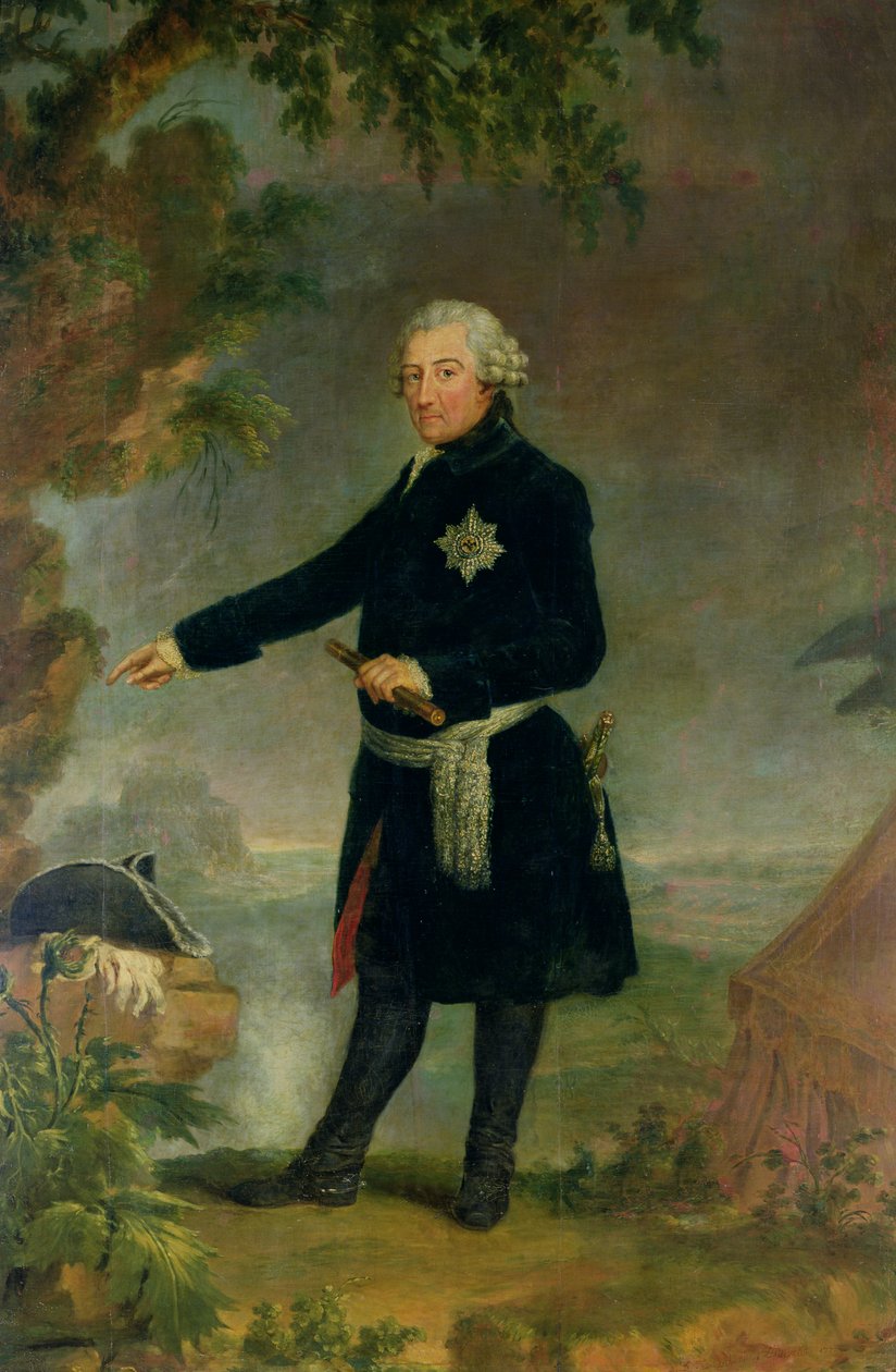 Porträtt av Fredrik II (1712-86) den store, 1772 av Anna Dorothea Therbusch