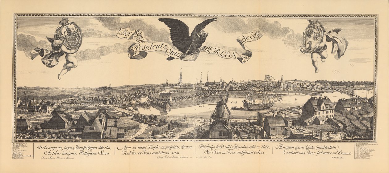 Utsikt över den norra delen av Berlin, 1717 av Anna Maria Werner