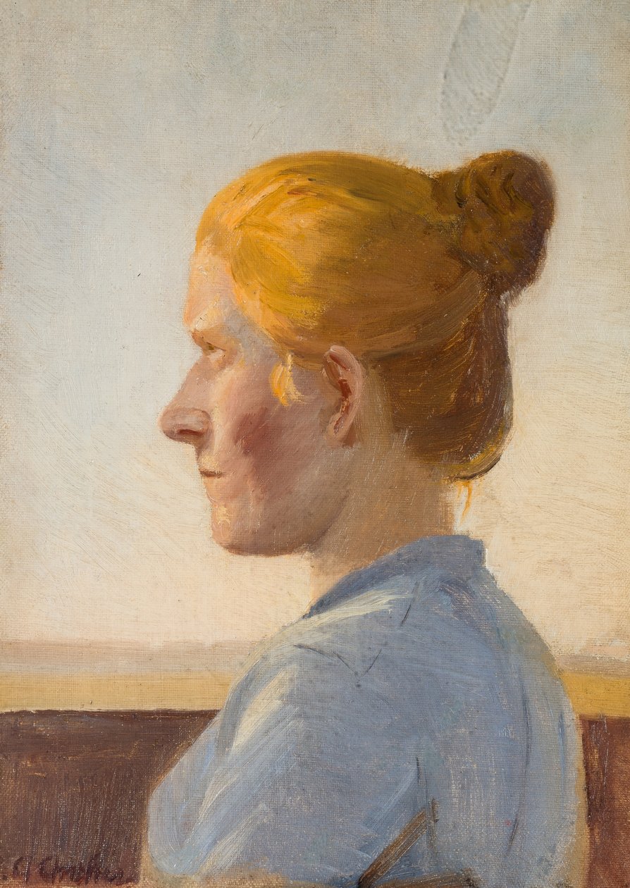 Danska:  En skagenspige En ung kvinna från Skagen av Anna Ancher