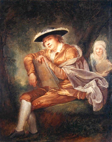 E.F. Thersbusch, målarens make (olja på duk) av Anna Dorothea Therbusch