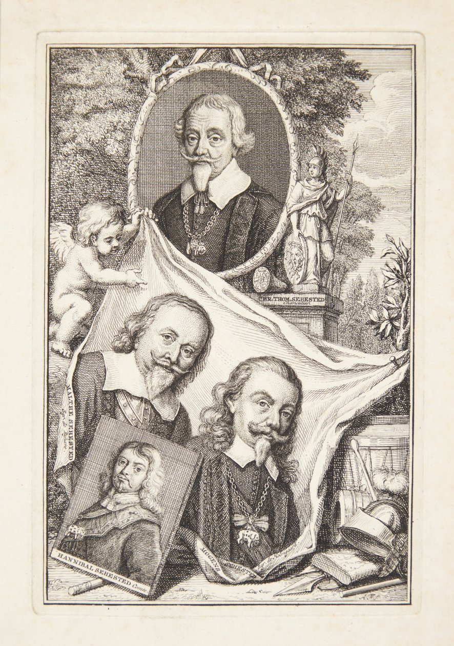 Gruppfoto av medlemmar av familjen Sehested av Anna Folkema