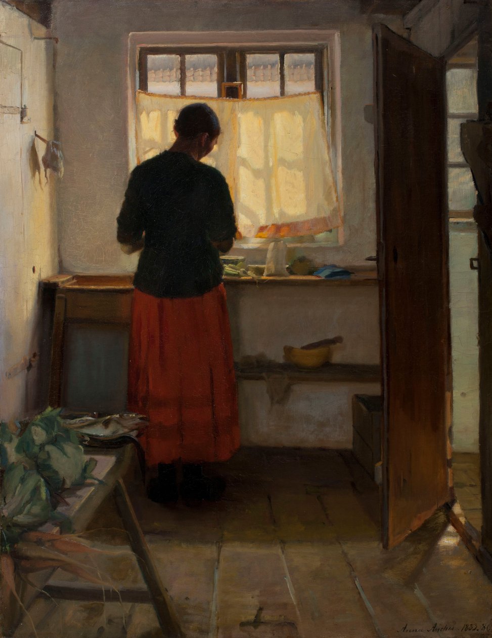 Städerskan i köket av Anna Kirstine Ancher