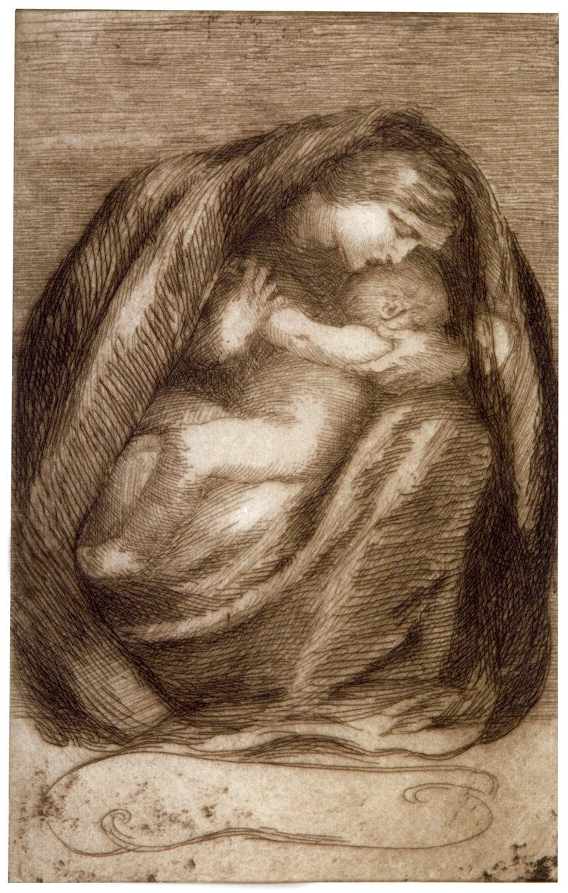 "Mor och barn", 1911 av Anna Lea Merritt