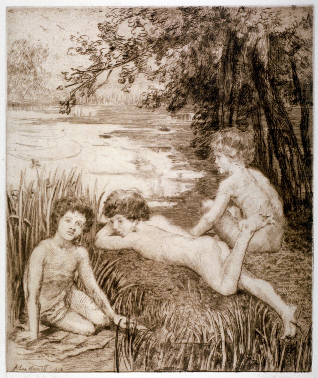 "Wild Duck", 1913. av Anna Lea Merritt