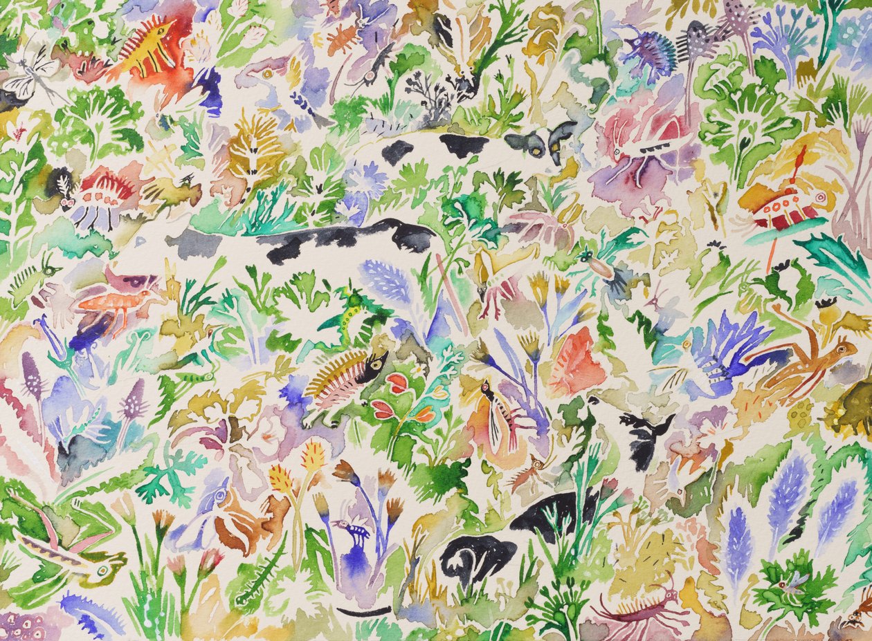 2 Swansong, 2023 (akvarell) av Anna Pugh