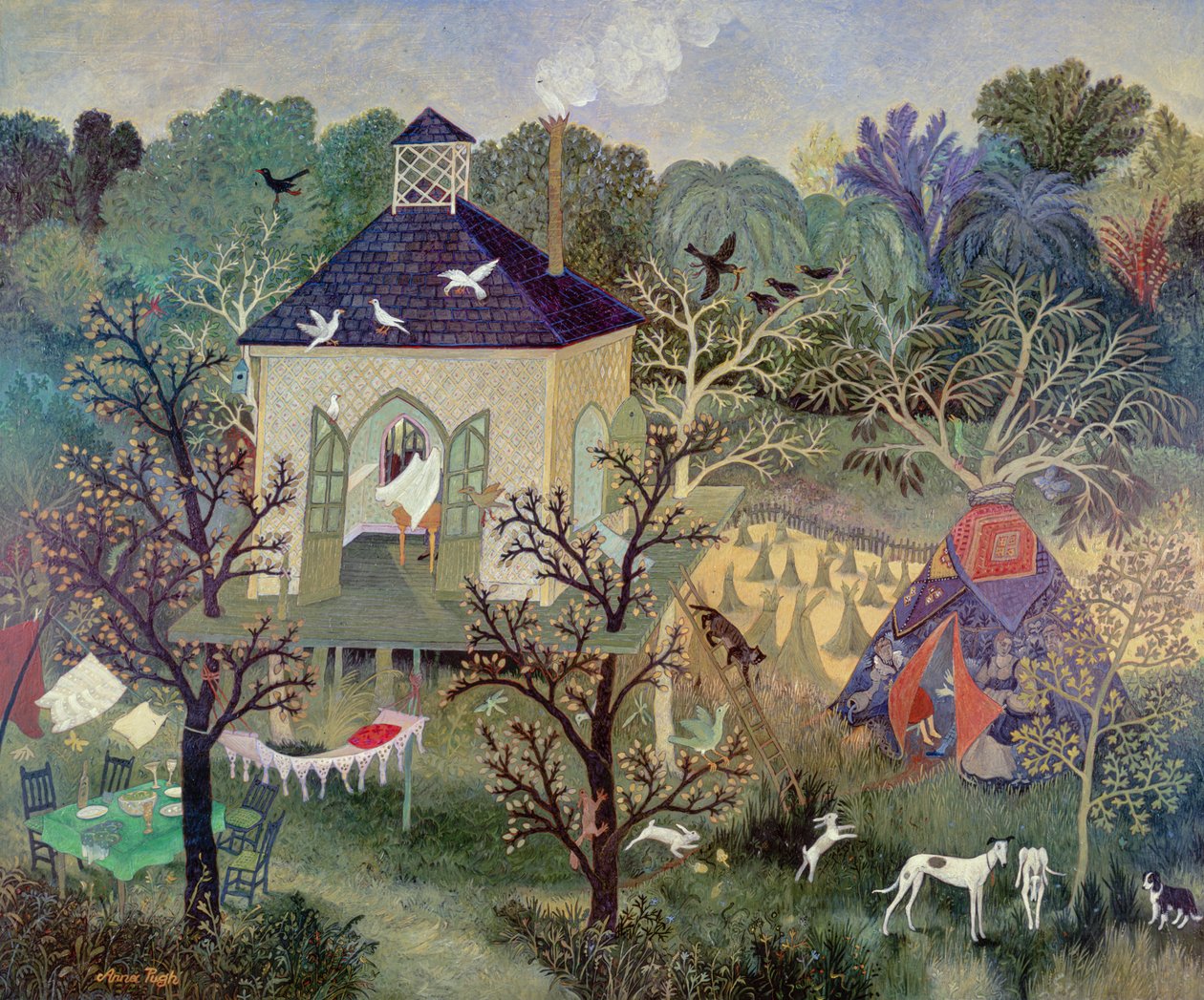 En plats att vara på, 2003 (akryl) av Anna Pugh