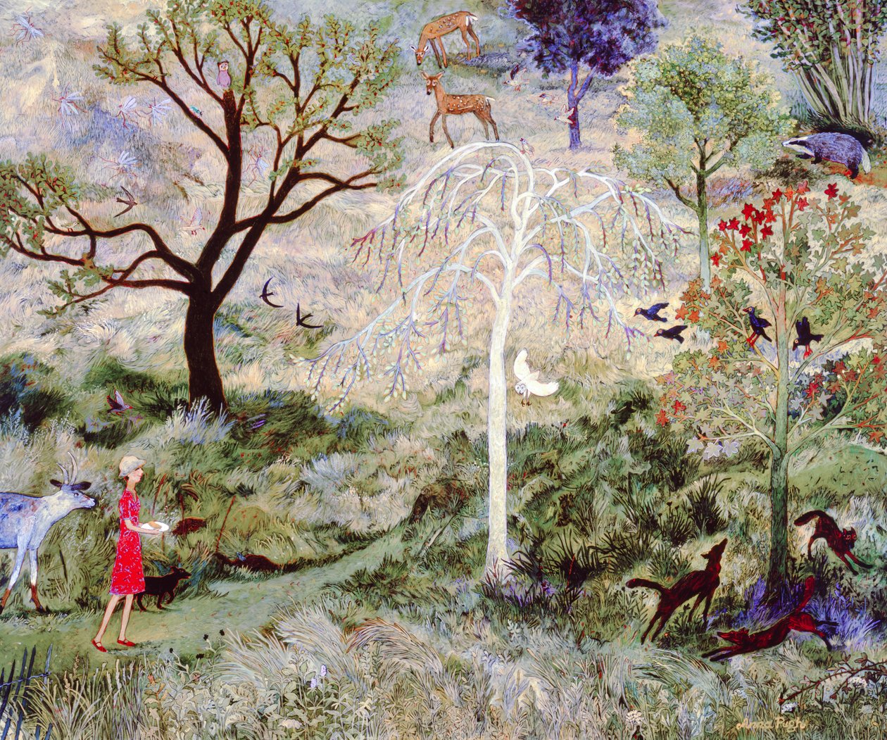 Att bära hem smöret, 2008 (akryl) av Anna Pugh