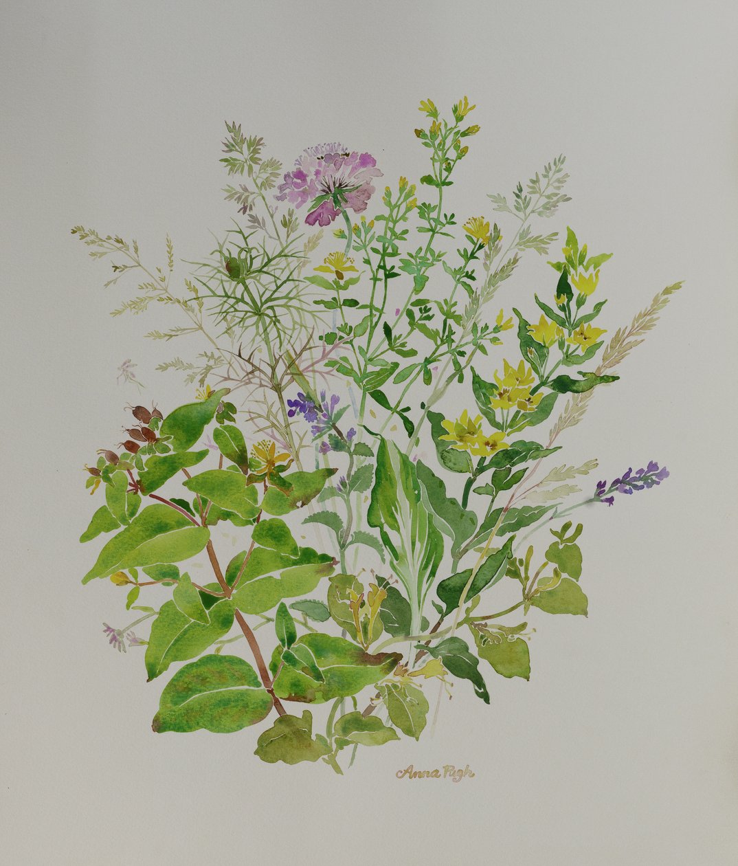 Blommor stilleben 4, 2021 (målning) av Anna Pugh