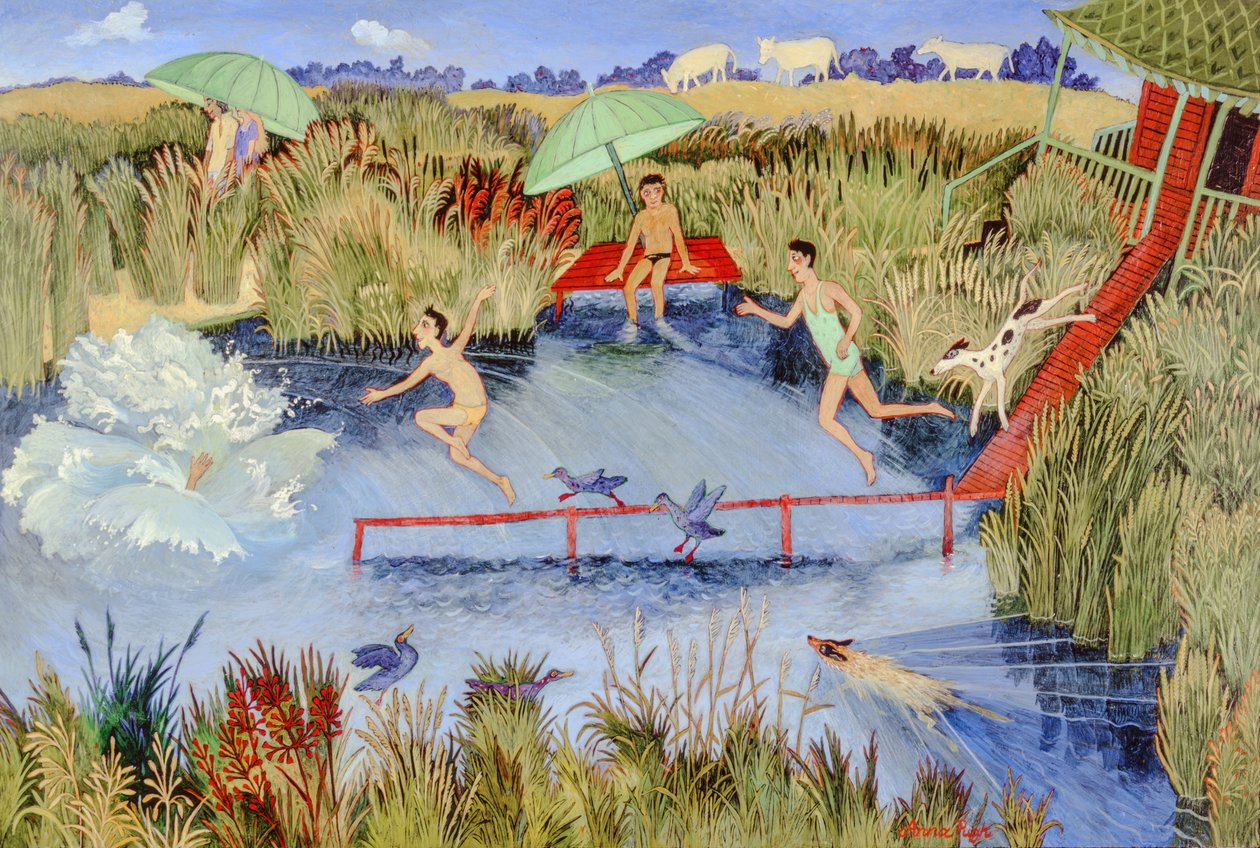 Varm dag, 2009 (akryl) av Anna Pugh