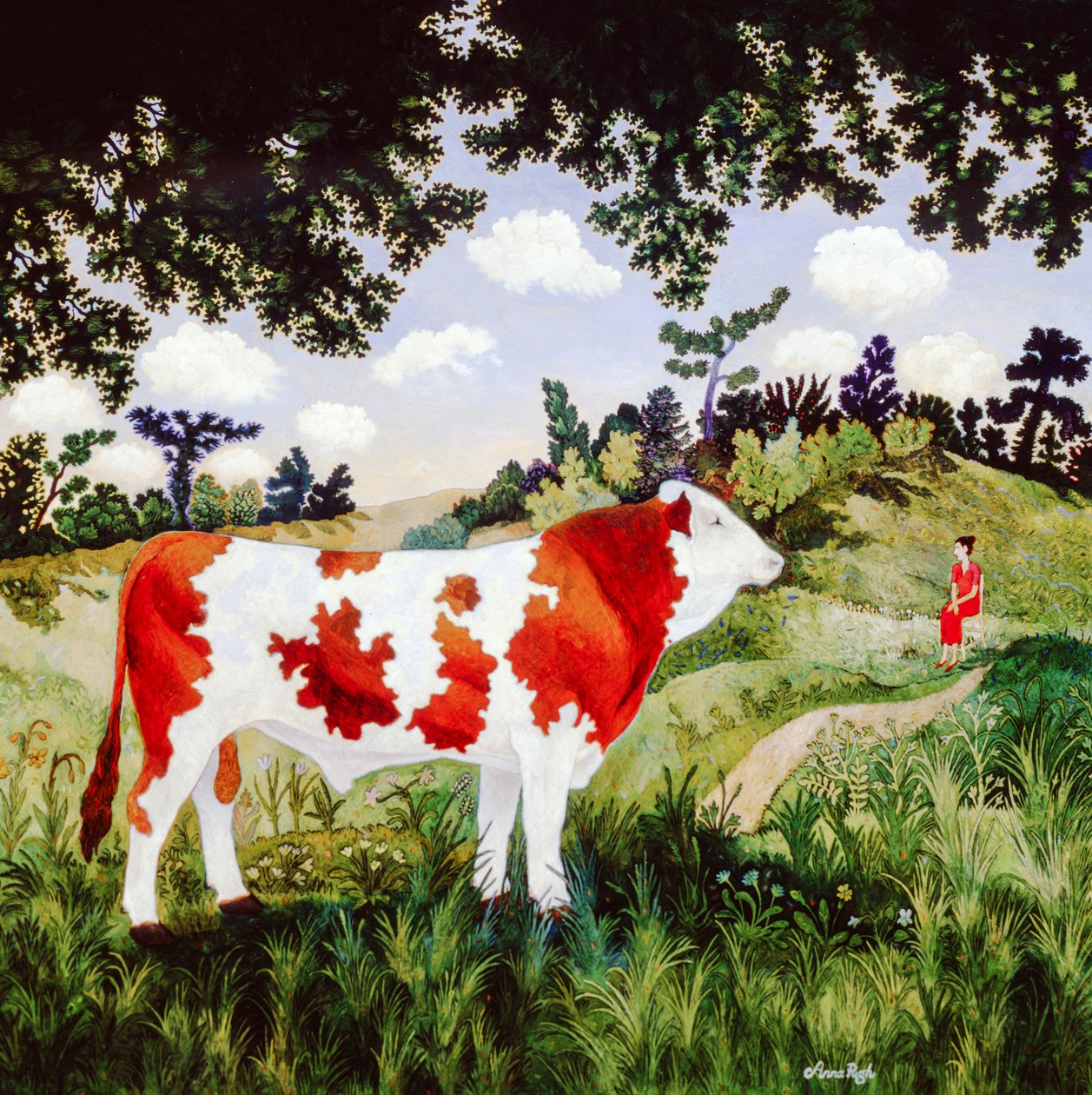 Leva och låta leva, 2002 (akryl) av Anna Pugh