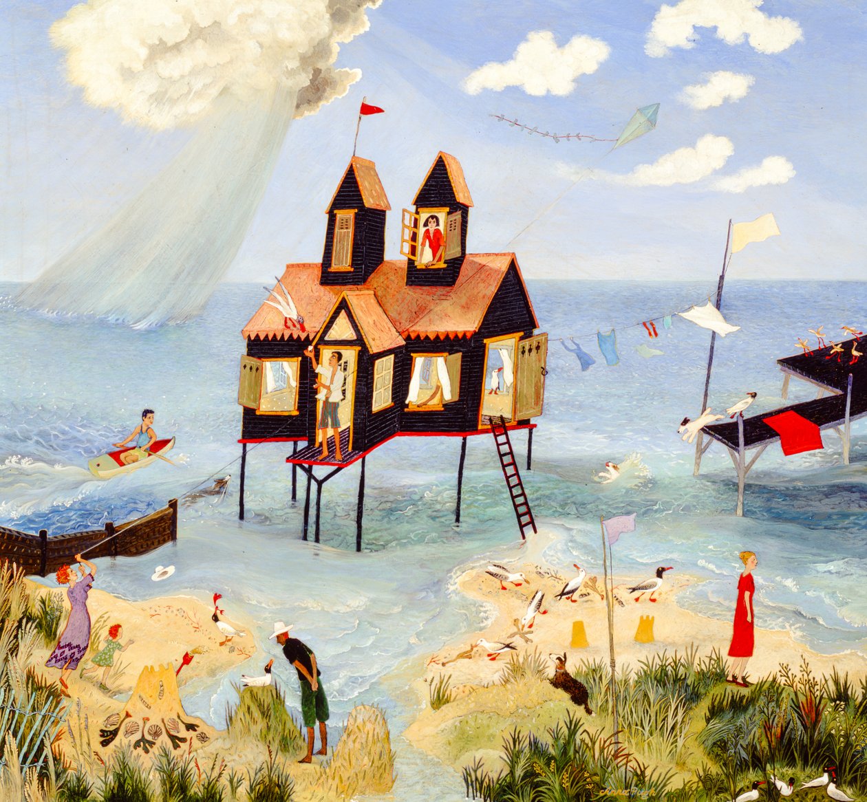 Titta bakom dig Lord Byron, 2004 (akryl) av Anna Pugh