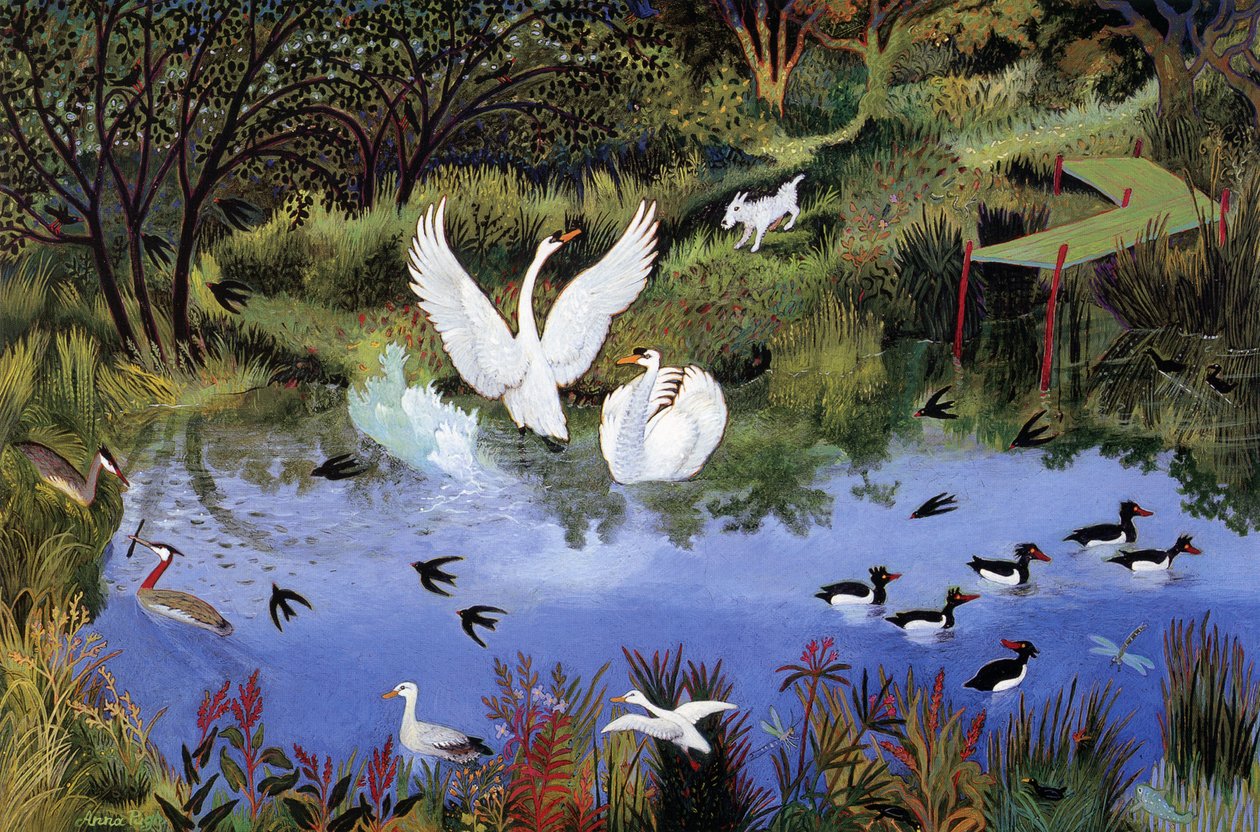 Mill Pond, 2006 (akryl) av Anna Pugh