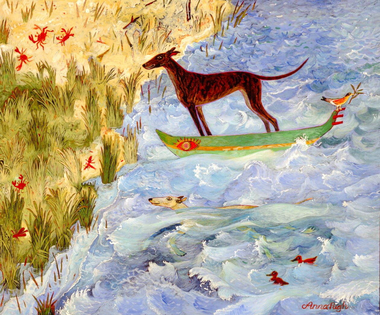 Nästan där, 2008 (akryl) av Anna Pugh