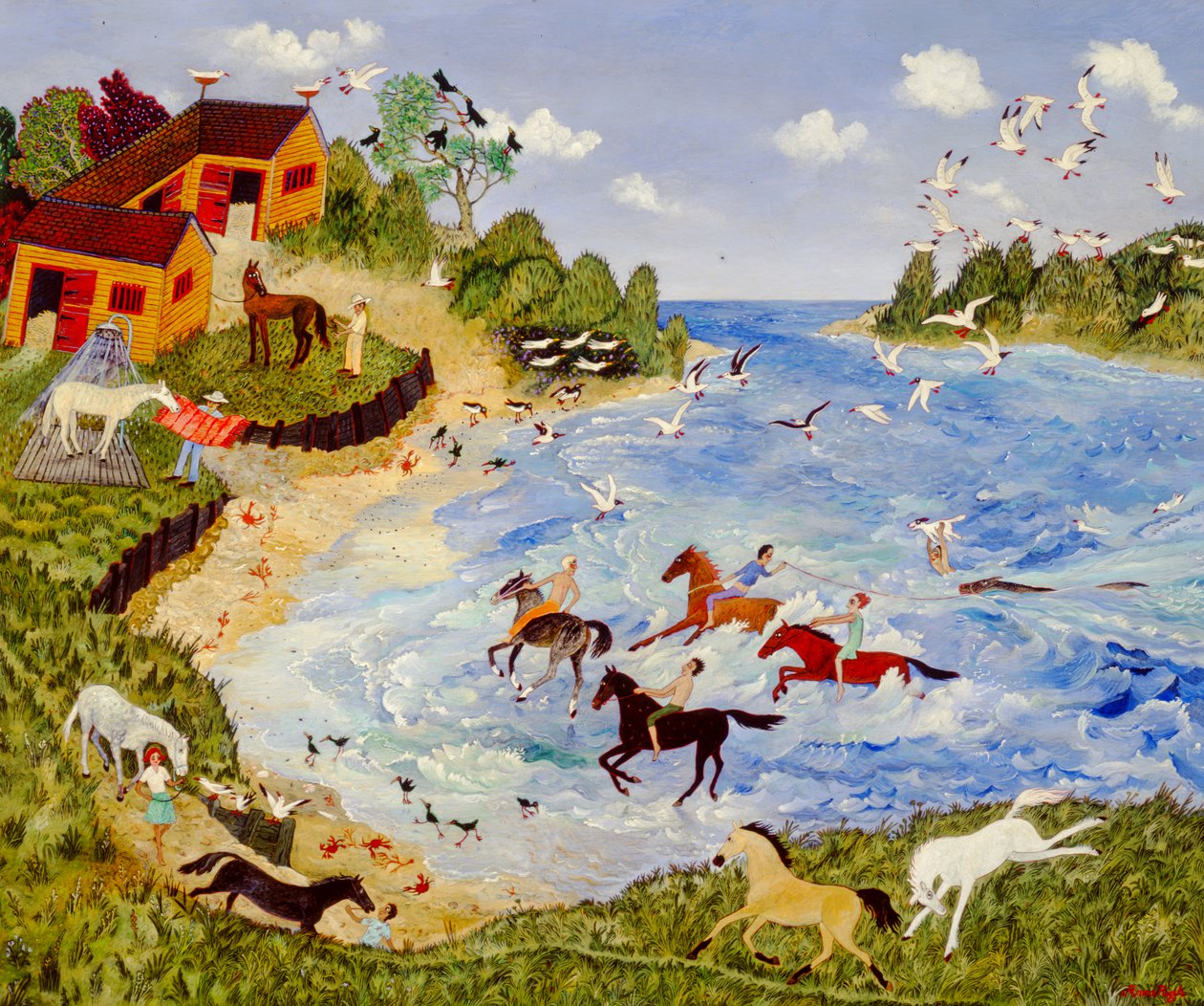 Sommarkvarter, 2009 (akryl) av Anna Pugh