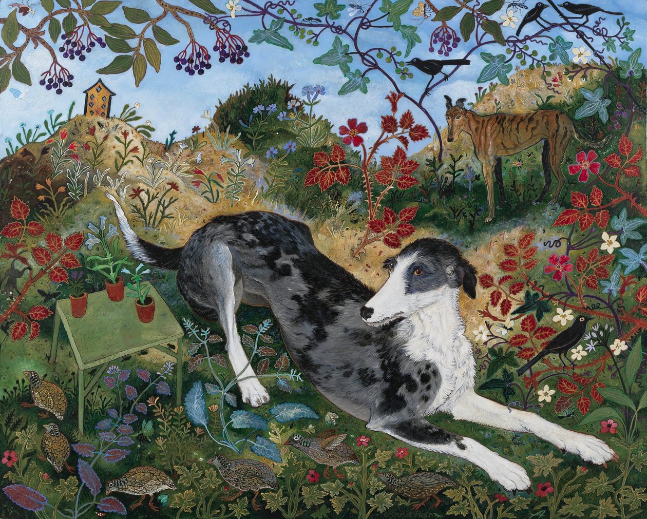 Att ta ett andetag, 2013 (akryl) av Anna Pugh