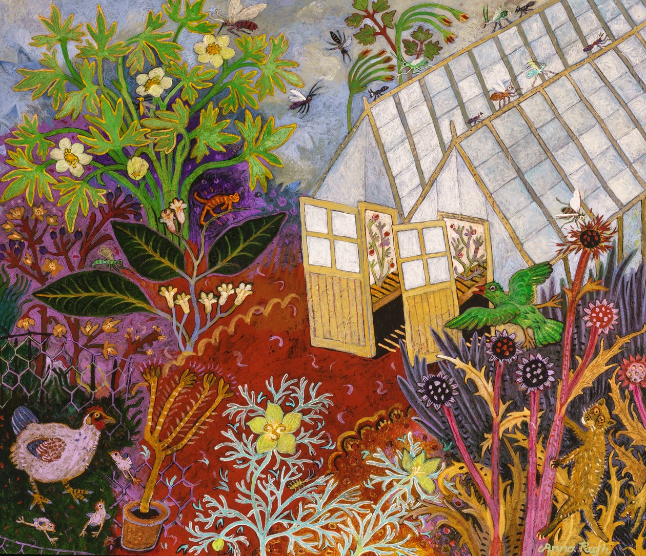 Växthuset, 2017 (akryl) av Anna Pugh