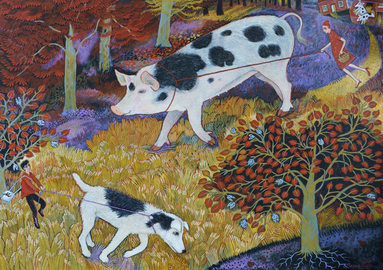 Truffling, 2020 (akryl) av Anna Pugh