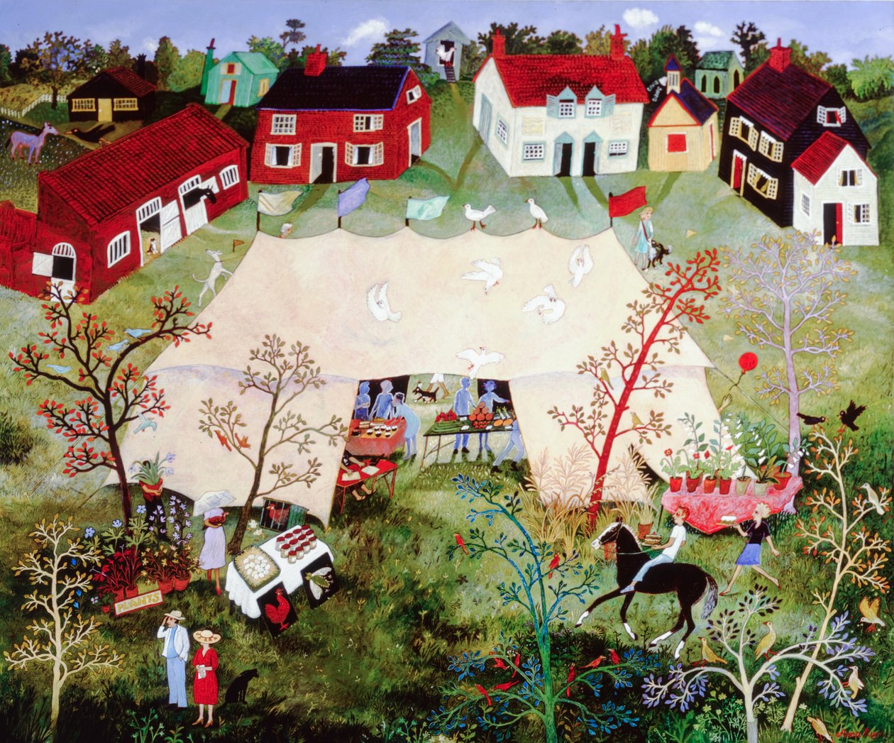 I väntan på kyrkoherden, 2010 (akryl) av Anna Pugh