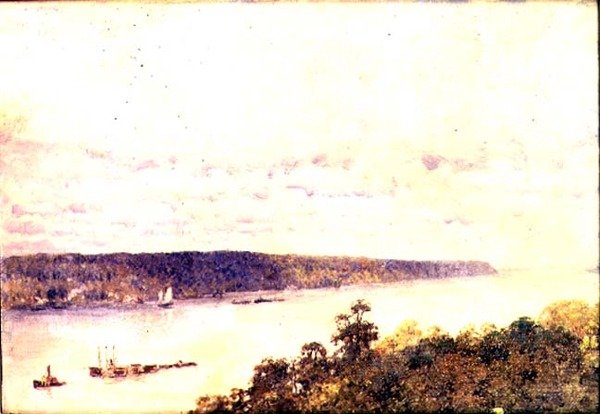 The Hudson, ca 1906-9 (olja på duk) av Anna Richards Brewster