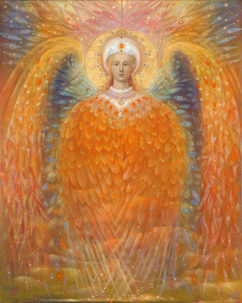 The Angel of Justice, 2010 (olja och bladguld på belgiskt linne) av Annael Anelia Pavlova