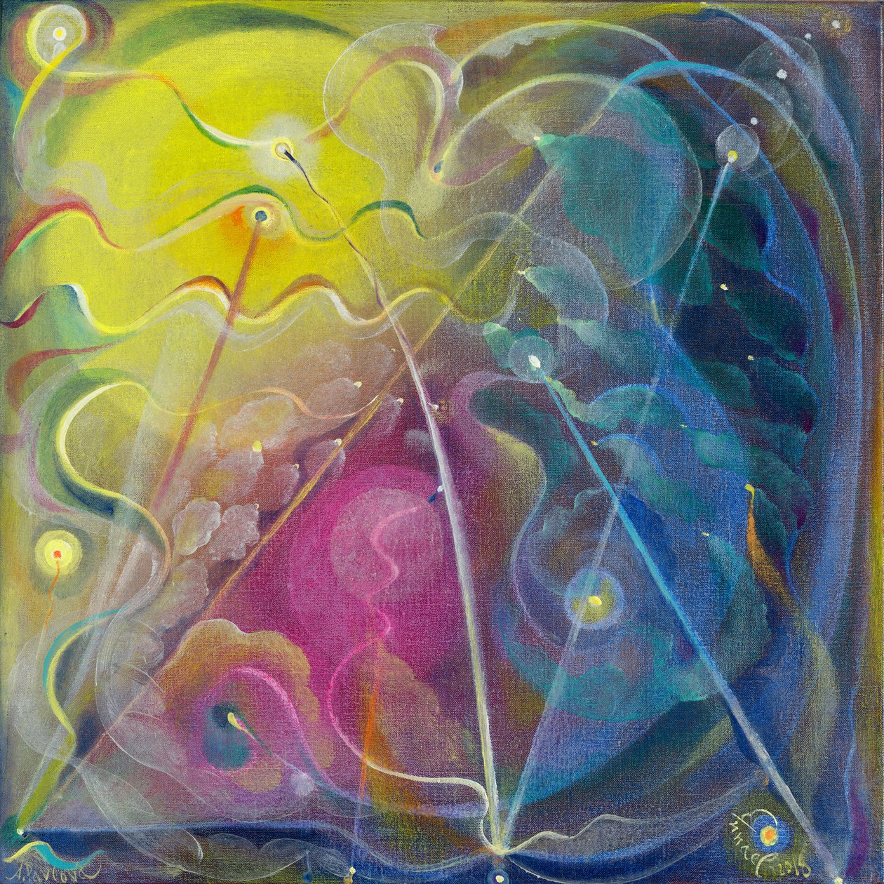 Where My Thoughts End, 2018 (olja på belgiskt linne) av Annael Anelia Pavlova