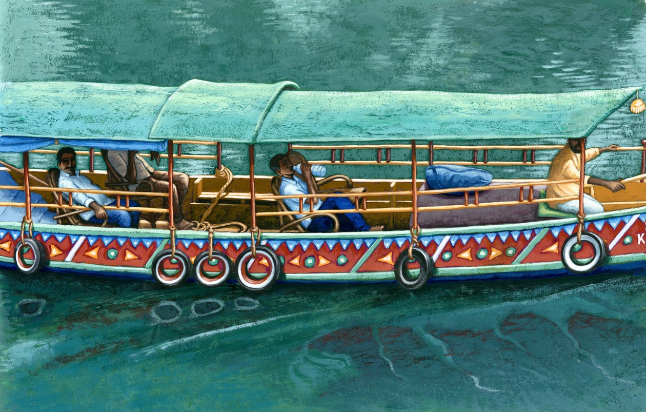 Backwaters, 2019 (gouache) av Annalisa Morrocco