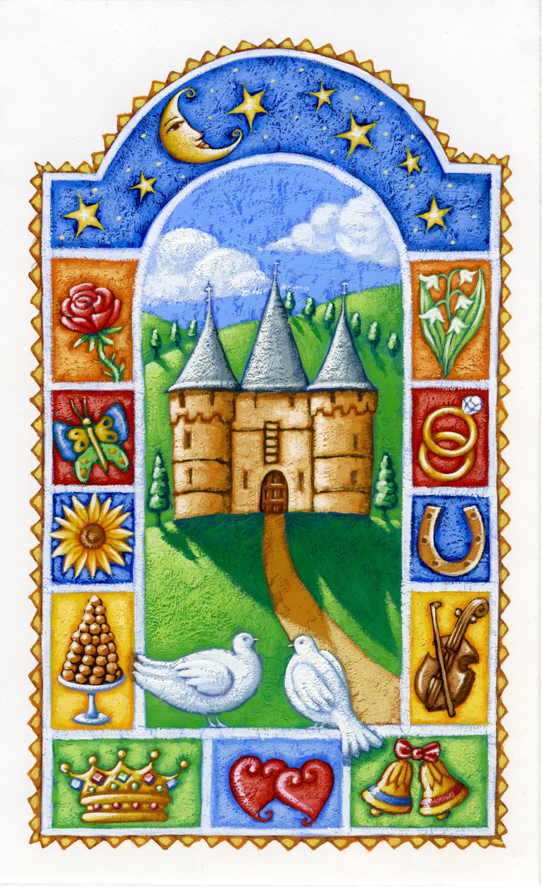 Chateau, 2016 (gouache) av Annalisa Morrocco