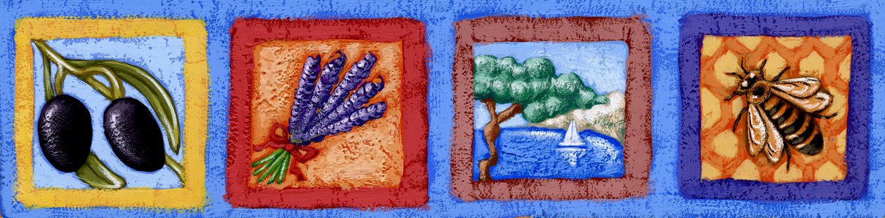 Provence (detalj 2), 2015 (gouache) av Annalisa Morrocco