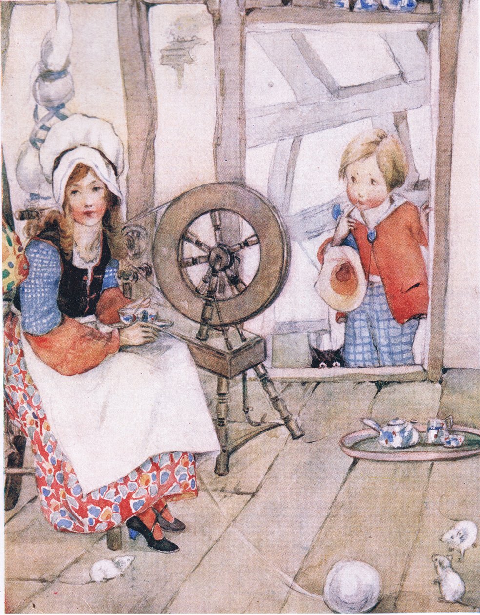 Besökarna, från The Big Book for Children (Herbert Strang) utgiven av Humphrey Milford, Oxford University Press, ca 1920 av Anne Anderson