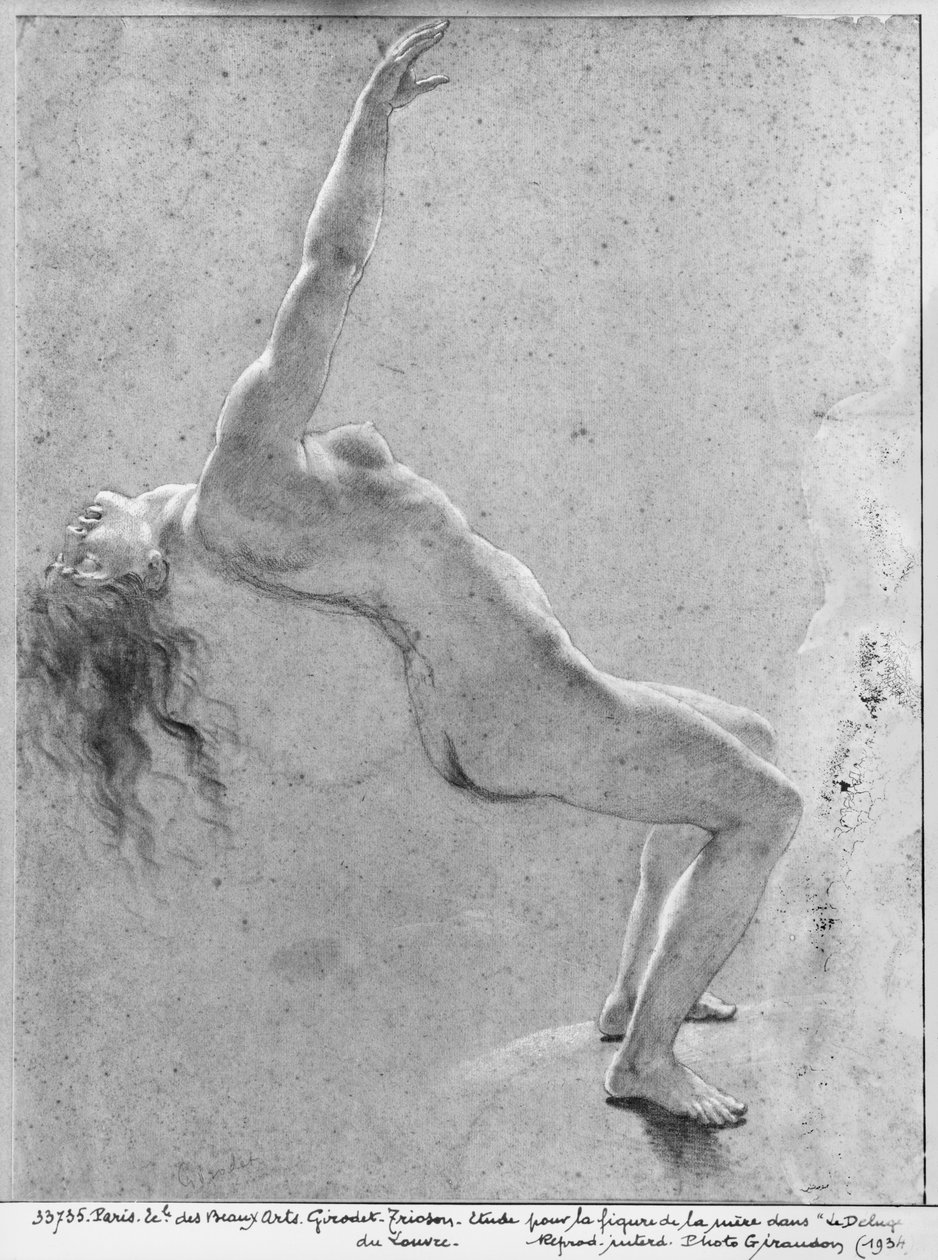 Översvämningsplats, studie av kvinnlig naken av Anne Louis Girodet de Roucy Trioson