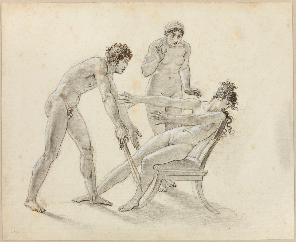 Hermione avvisar Orestes av Anne-Louis Girodet de Roucy-Trioson