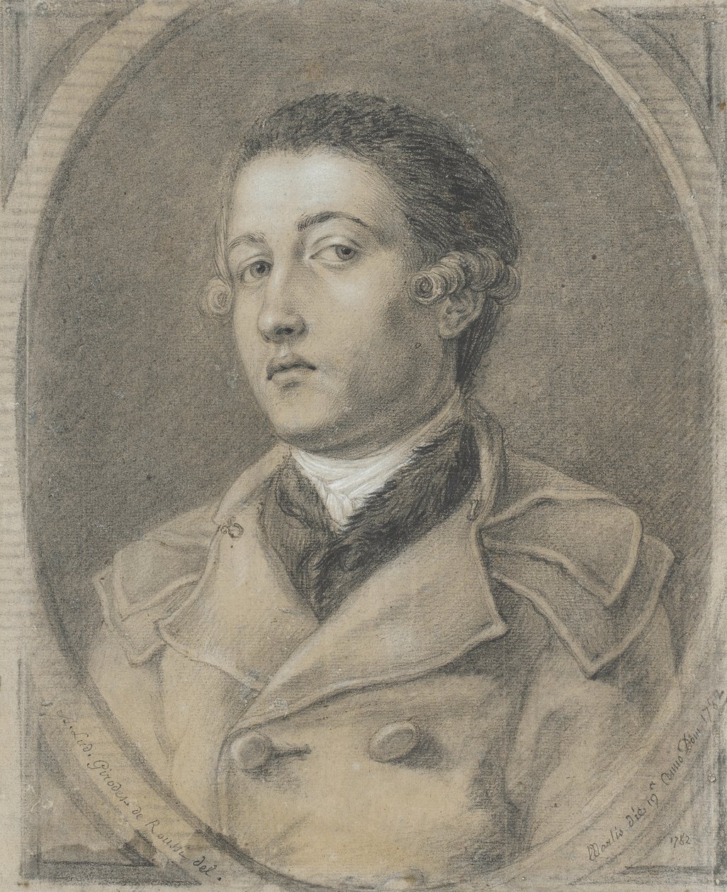 Porträtt av en ung man av Anne-Louis Girodet de Roucy-Trioson