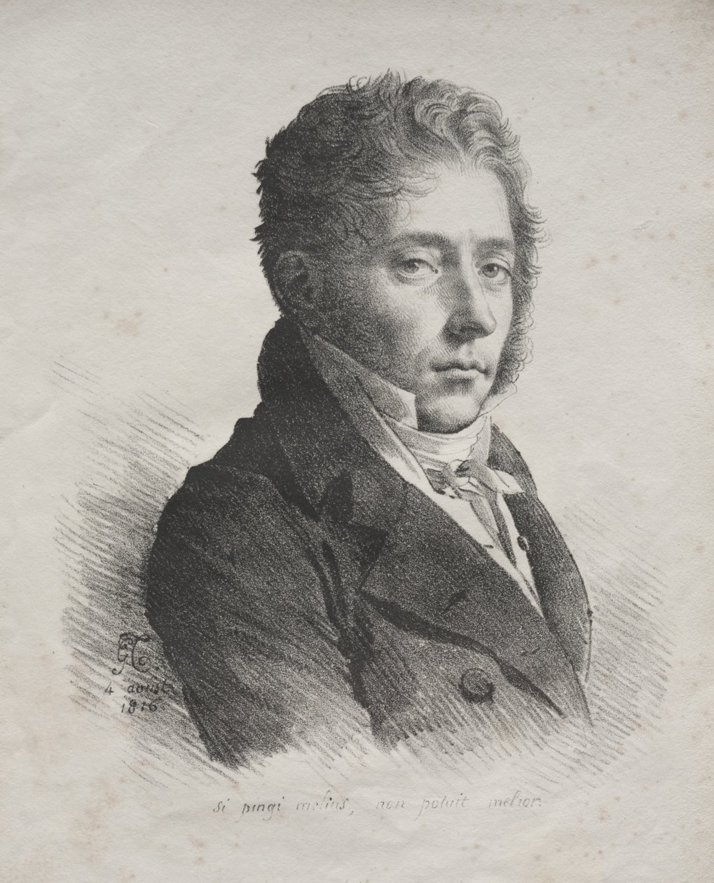 Samling av litografiska essäer: Porträtt av MR. Coupin från La Couperie av Anne-Louis Girodet de Roucy-Trioson