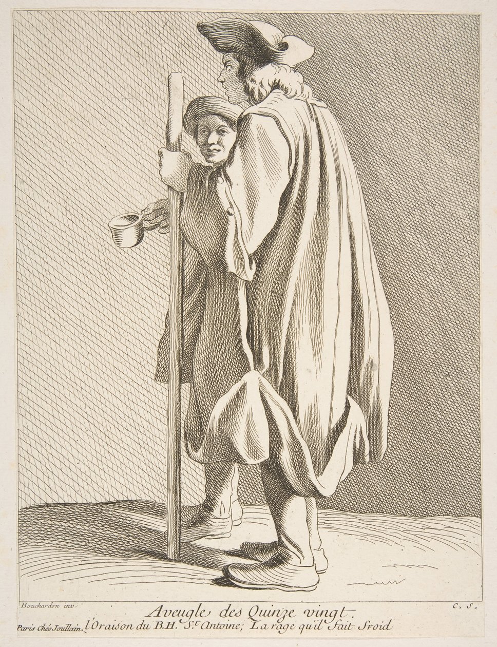 En blind man från Quinze-Vingts sjukhus, 1738. av Anne Claude Philippe de Caylus
