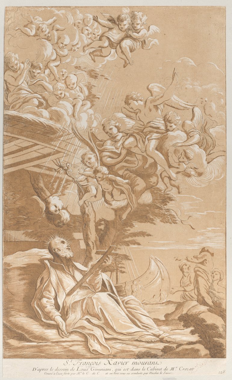 Saint Francis Xaviers död, ca. 1729. av Anne Claude Philippe de Caylus