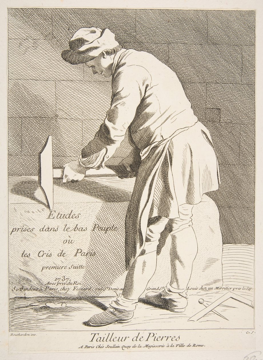 Stenhuggare, 1737. av Anne Claude Philippe de Caylus