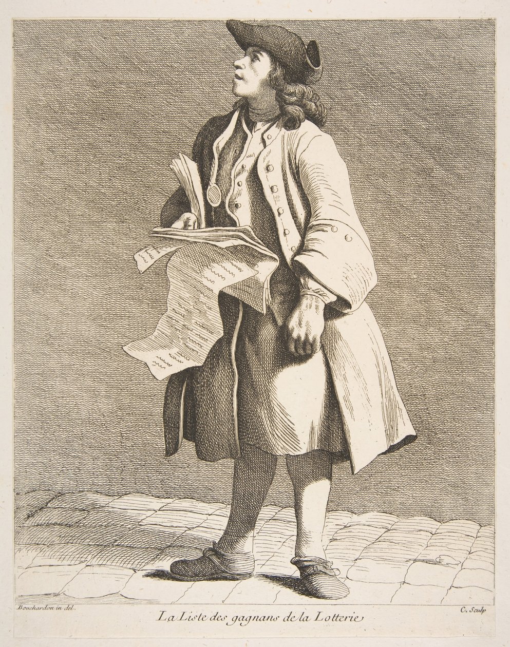 Läsningen av lotterivinnare, 1746. av Anne Claude Philippe de Caylus