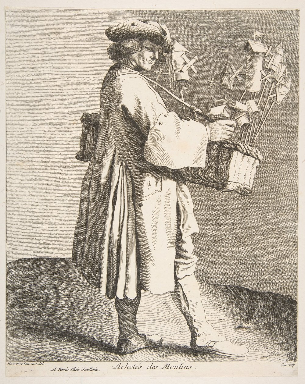 Whirligig Peddler, 1742. av Anne Claude Philippe de Caylus