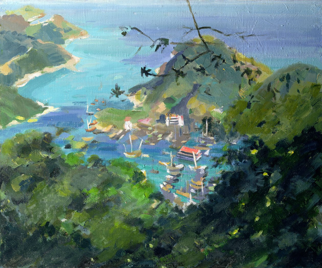 Utsikt över Aberdeen från Peak, Hong Kong av Anne Durham