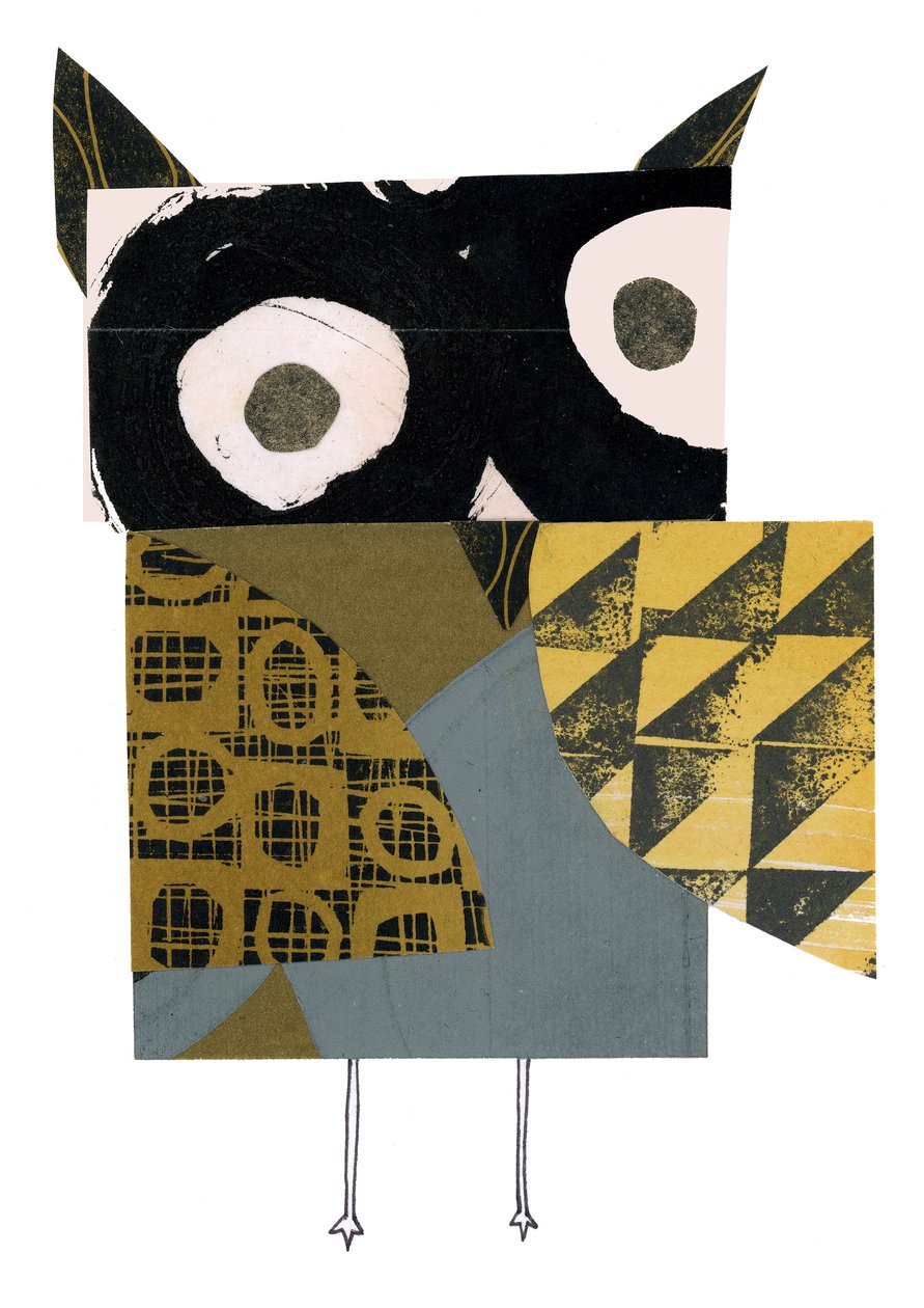 Torro, 2021 (collage i blandteknik) av Anne Davison