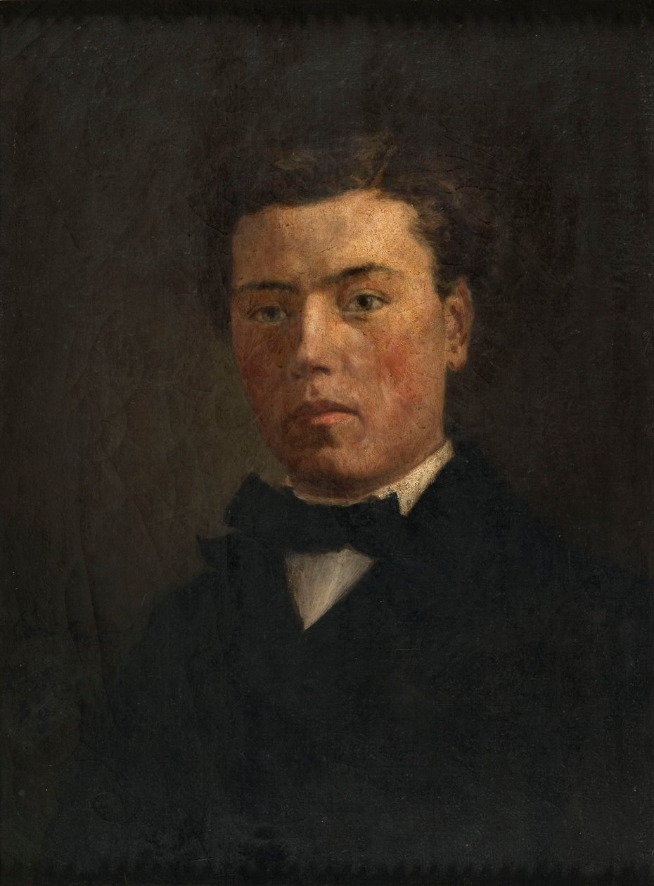 Porträtt av Jean-Baptiste Camille Corot 1796-1875, 1828. av Anne François Arnaud