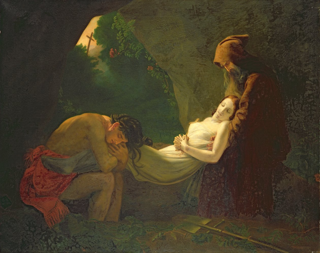 Atalas begravning (olja på duk) av Anne Louis (after) Girodet de Roucy Trioson