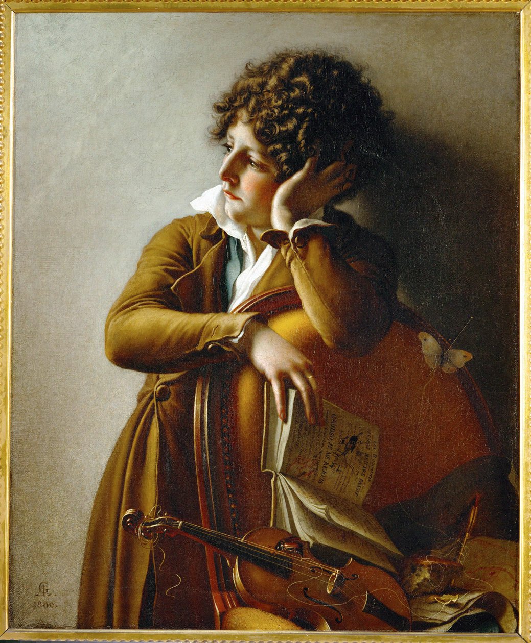 Porträtt av den unge Romainville Trioson ... av Anne Louis Girodet de Roucy-Trioson