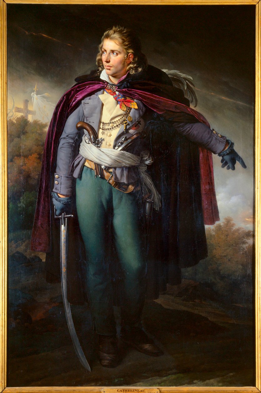 Porträtt av Jacques Cathelineau (1759 - 1793) generalissime Vendeen av Anne Louis Girodet de Roucy Trioson
