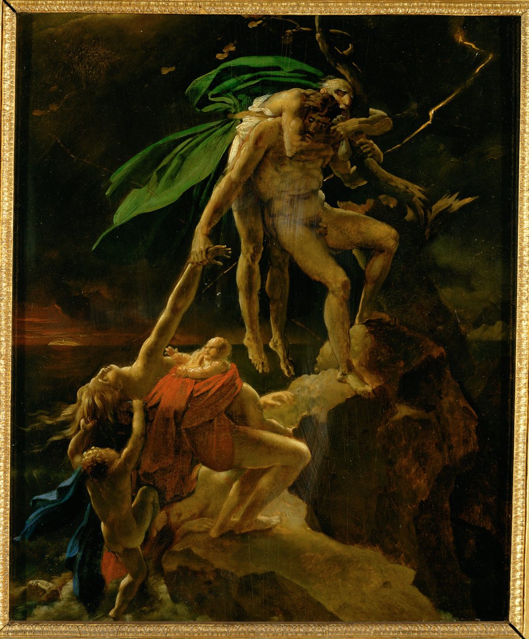 Scene du Deluge, Esquisse, Salon 1814 - Scen från syndafloden ... av Anne Louis Girodet de Roucy-Trioson