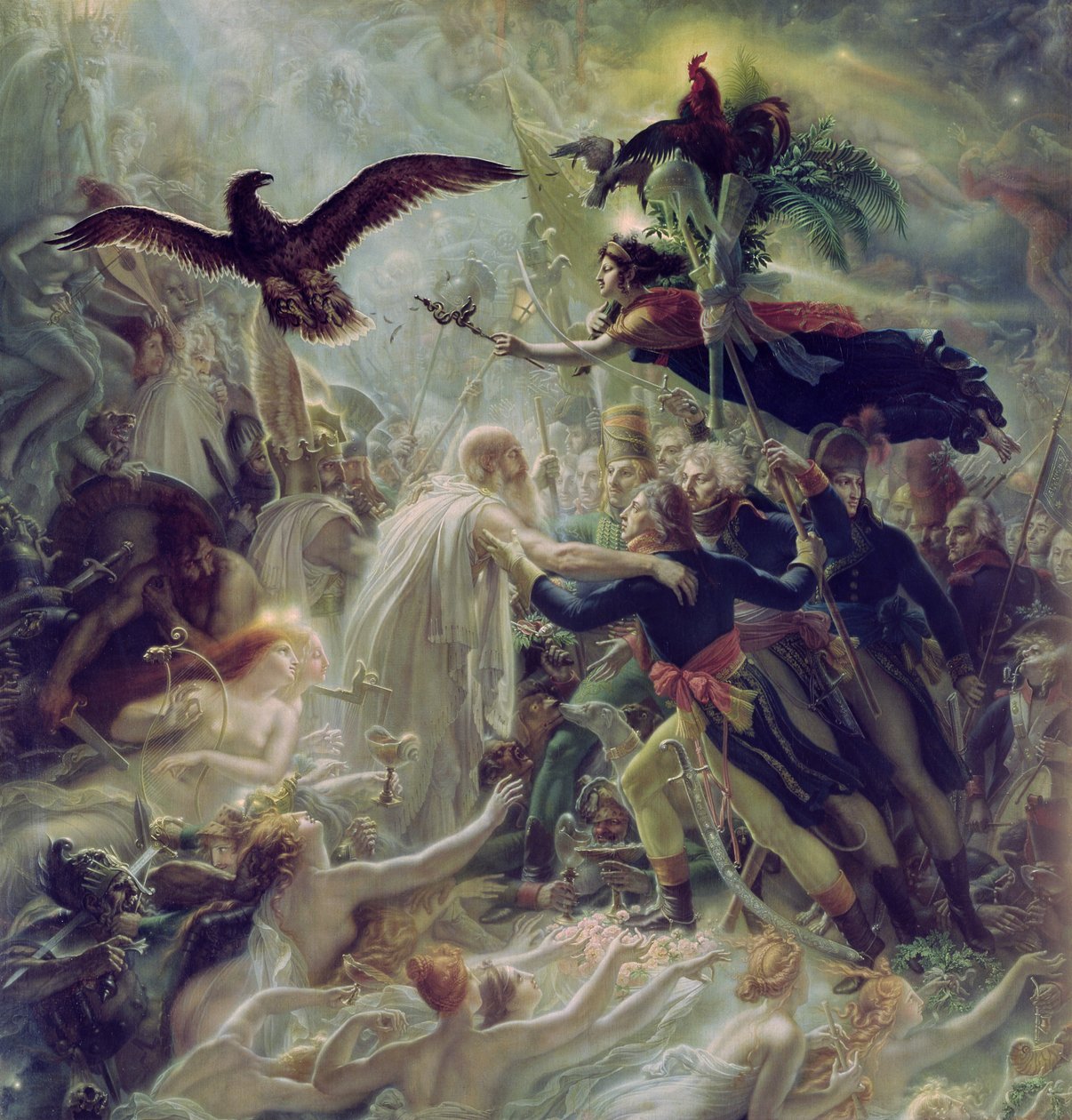 Apoteosen för de franska hjältarna som dog för sitt land under frihetskriget av Anne-Louis Girodet de Roucy-Trioson