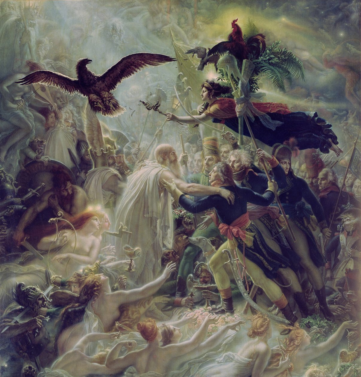 Apoteos av de franska hjältarna som dog för sitt land under frihetskriget av Anne Louis Girodet de Roucy Trioson