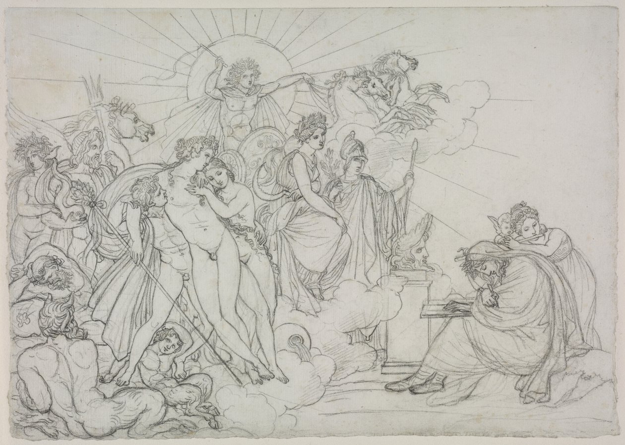 Åkallan till gudomligheterna som presiderar över jordbruket från Virgils "Georgics" av Anne Louis Girodet de Roucy Trioson
